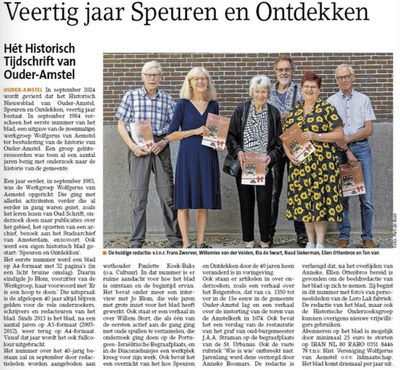 40 jaar S en O  artikel Weekblad  11 09 2024